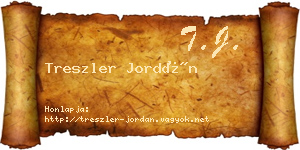 Treszler Jordán névjegykártya